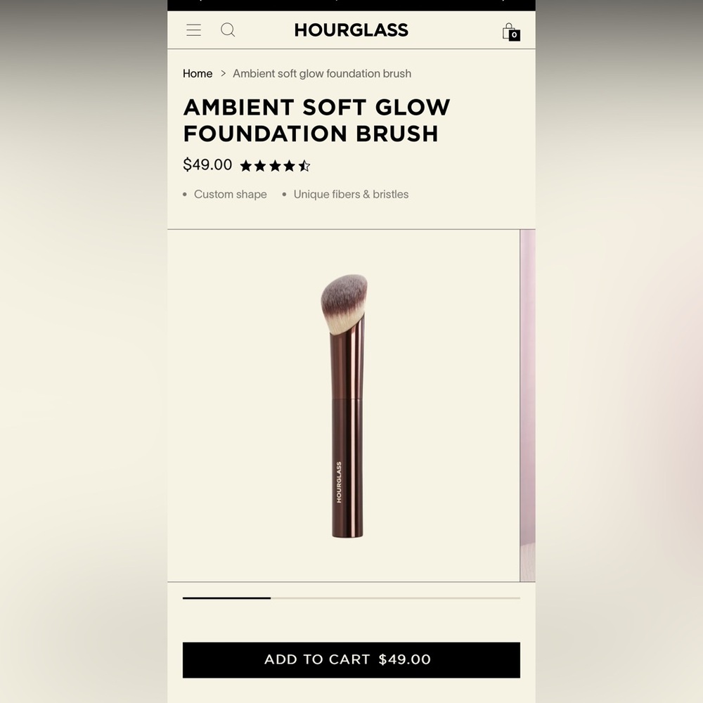 Authentic Hourglass soft glow foundation brush